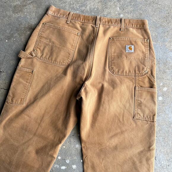 Vintage carhartt brown double knee work wear carpenter pants - Picture 6 of 7